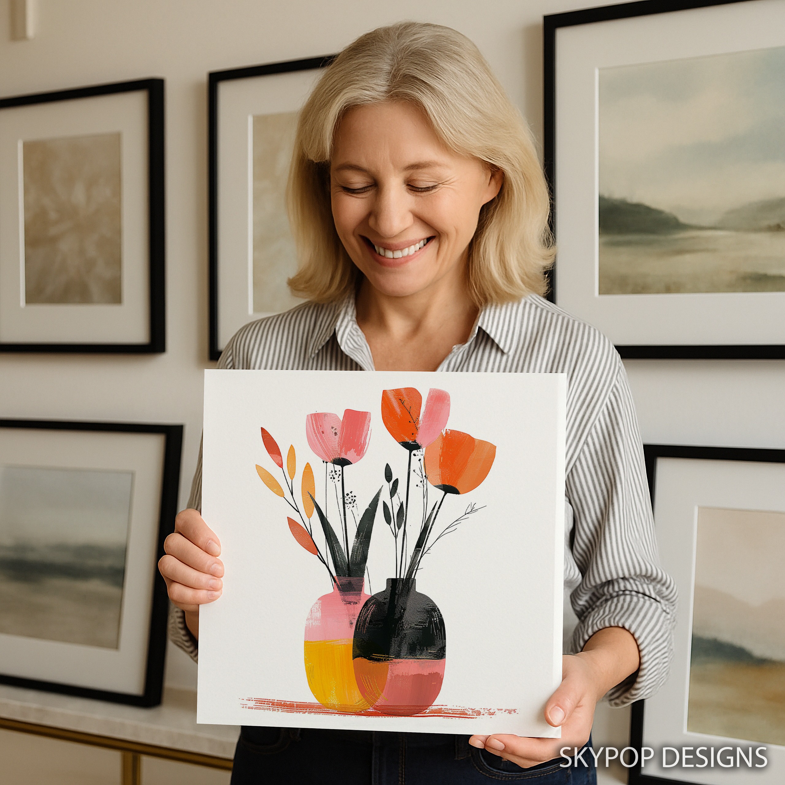 9.jpg Vibrant Tulip Vase Art