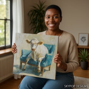 Cow Glasses Art