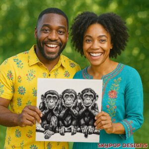 Three Wise Monkeys Art