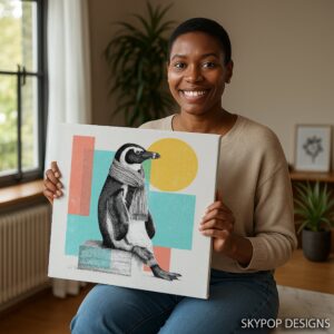 Penguin Scarf Art