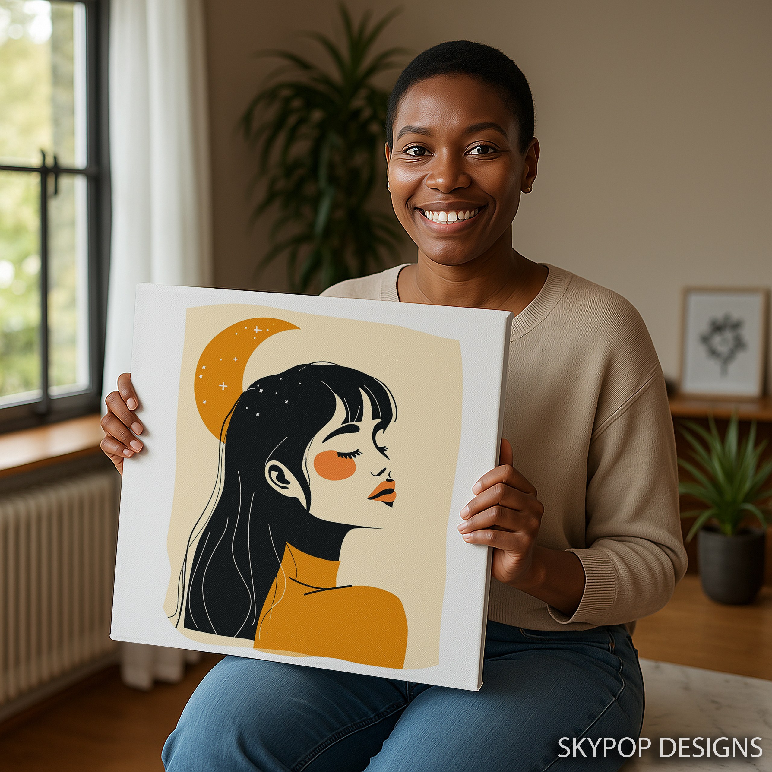 9.jpg Starry Night Girl Art