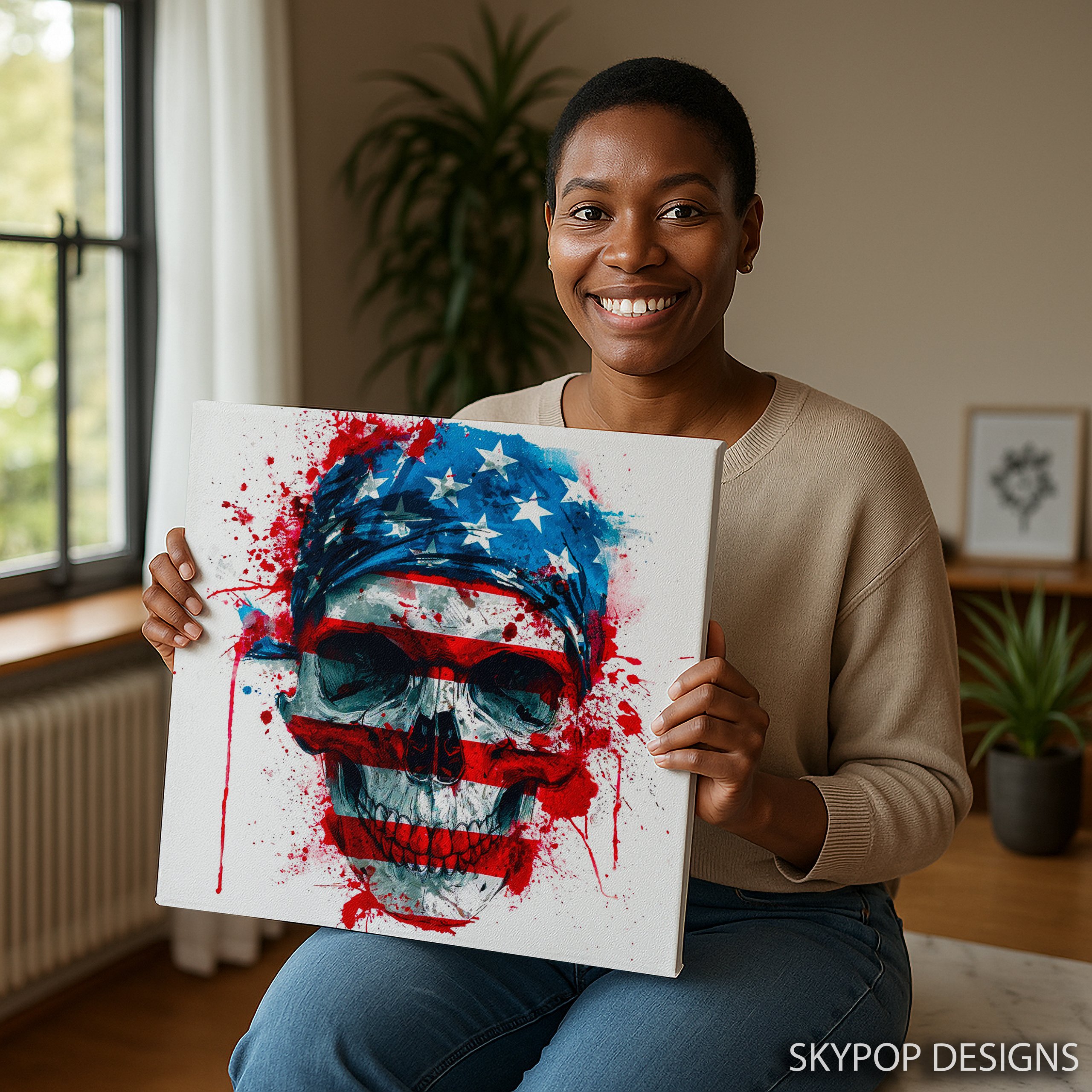 9.jpg American Skull Flag Art