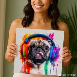 Colorful Pug Art