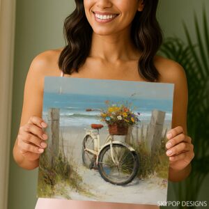 Beach Bicycle Bliss Art