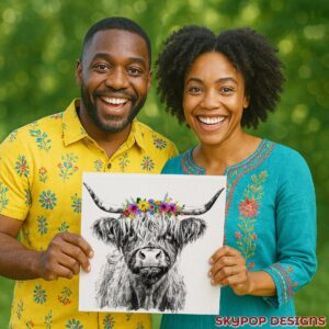 Highland Cow Art