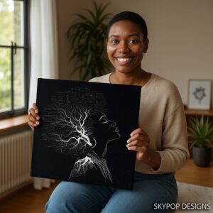 Neural Network Silhouette Art