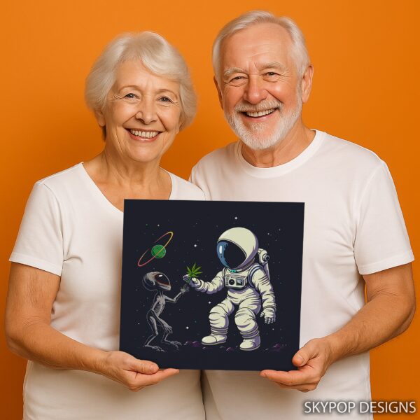 Astronaut Alien Encounter Art