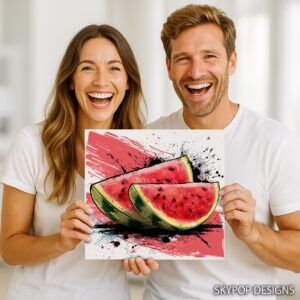 Juicy Watermelon Splash Art