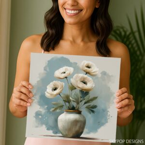 White Poppy Art