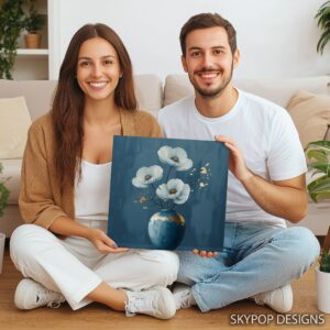 Elegant White Poppy Art