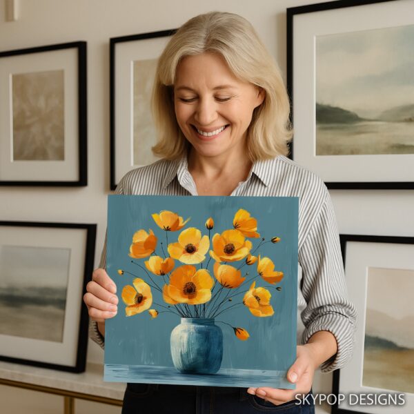 Yellow Poppy Bouquet Art