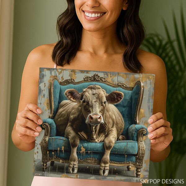Cow Armchair Art