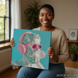 Classical Bust Headphones Art