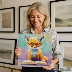 Fox Reading Glasses Art