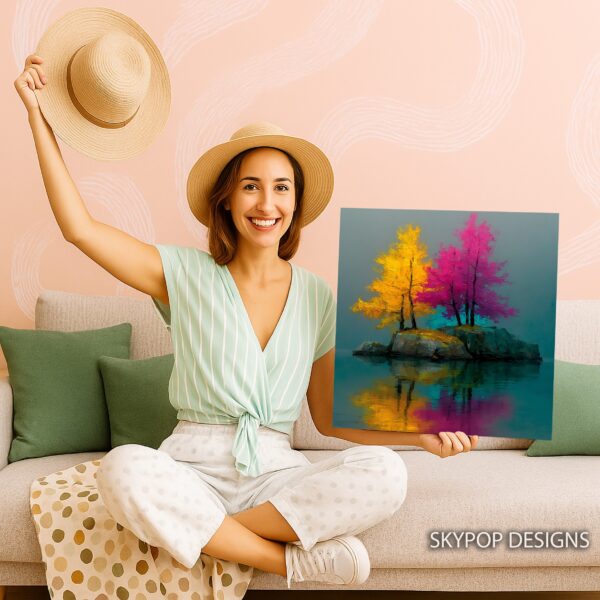 Colorful Island Trees Art