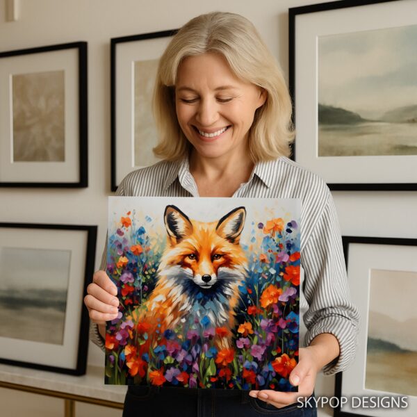 Fox Flowers Art