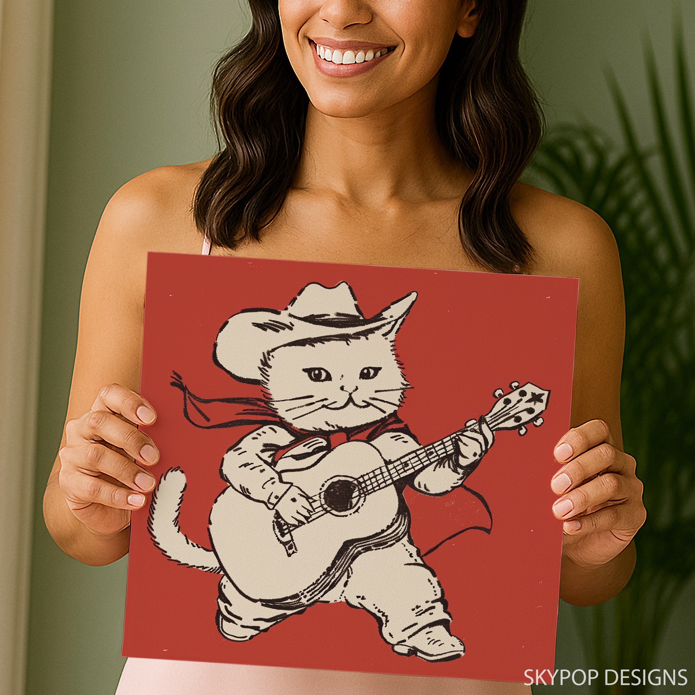 9.jpg Cowboy Cat Art