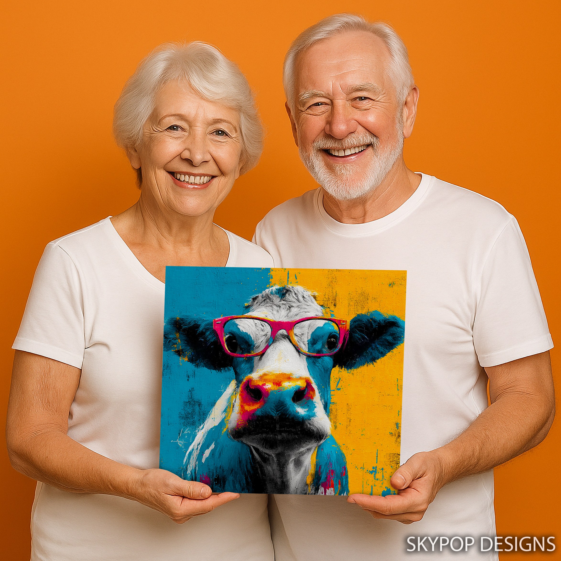 9.jpg Colorful Cow Art