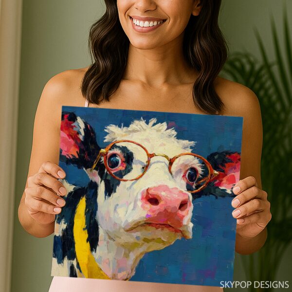 Cow with Glasses Art