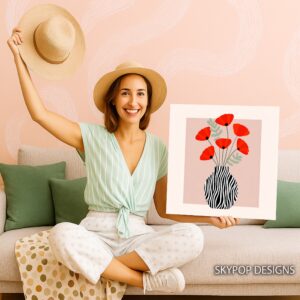 Poppy Vase Art