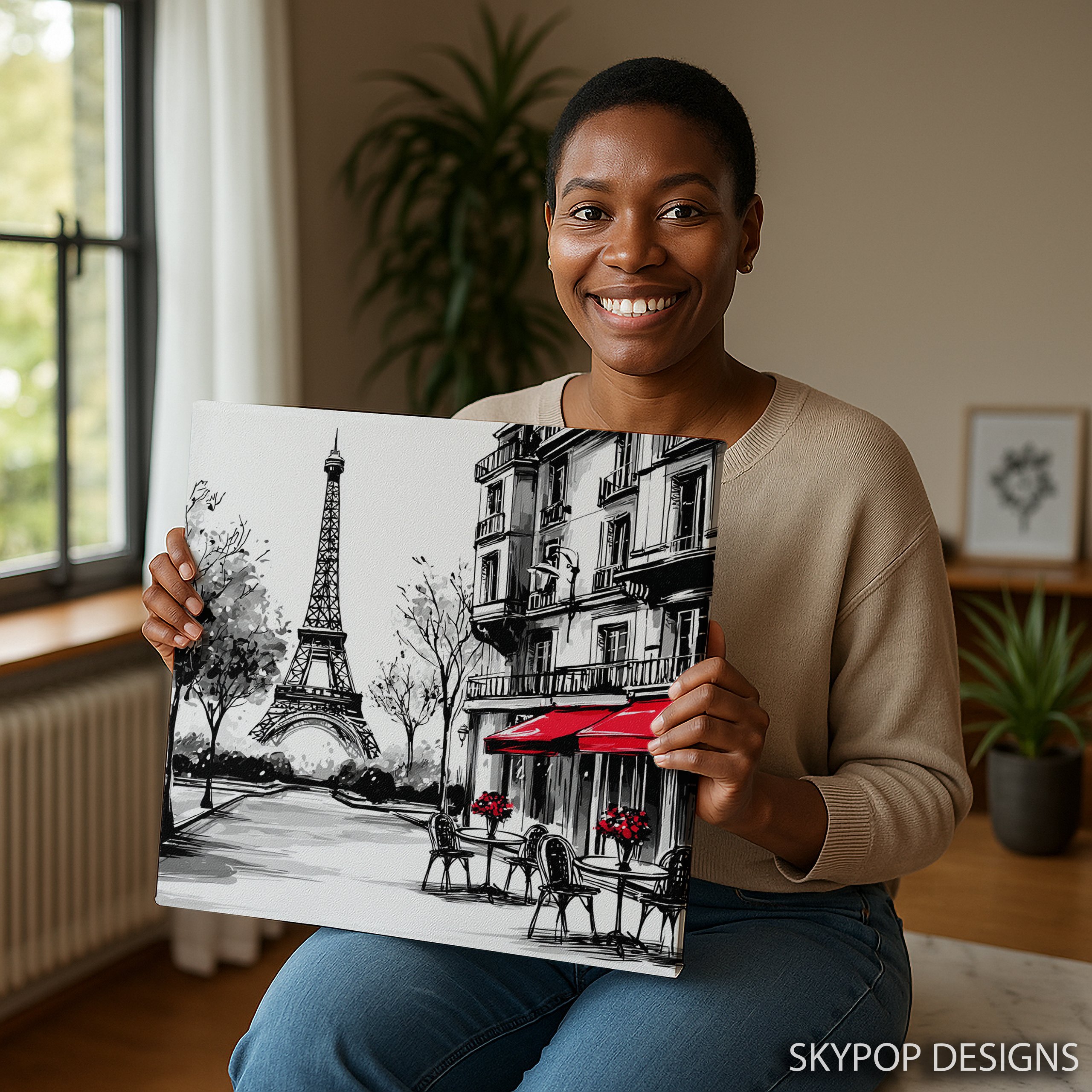 9.jpg Parisian Cafe Eiffel Tower Art