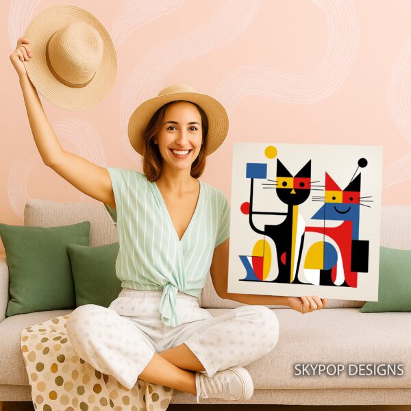 Geometric Cat Art