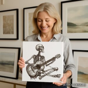 Skeleton Guitarist Art