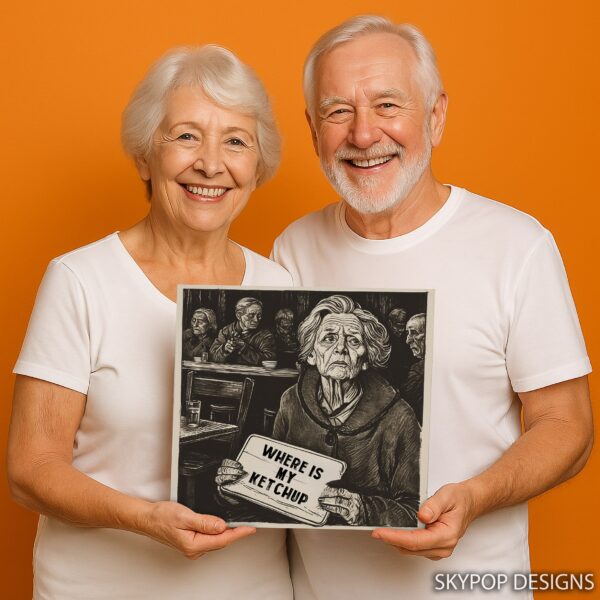 Elderly Ketchup Art
