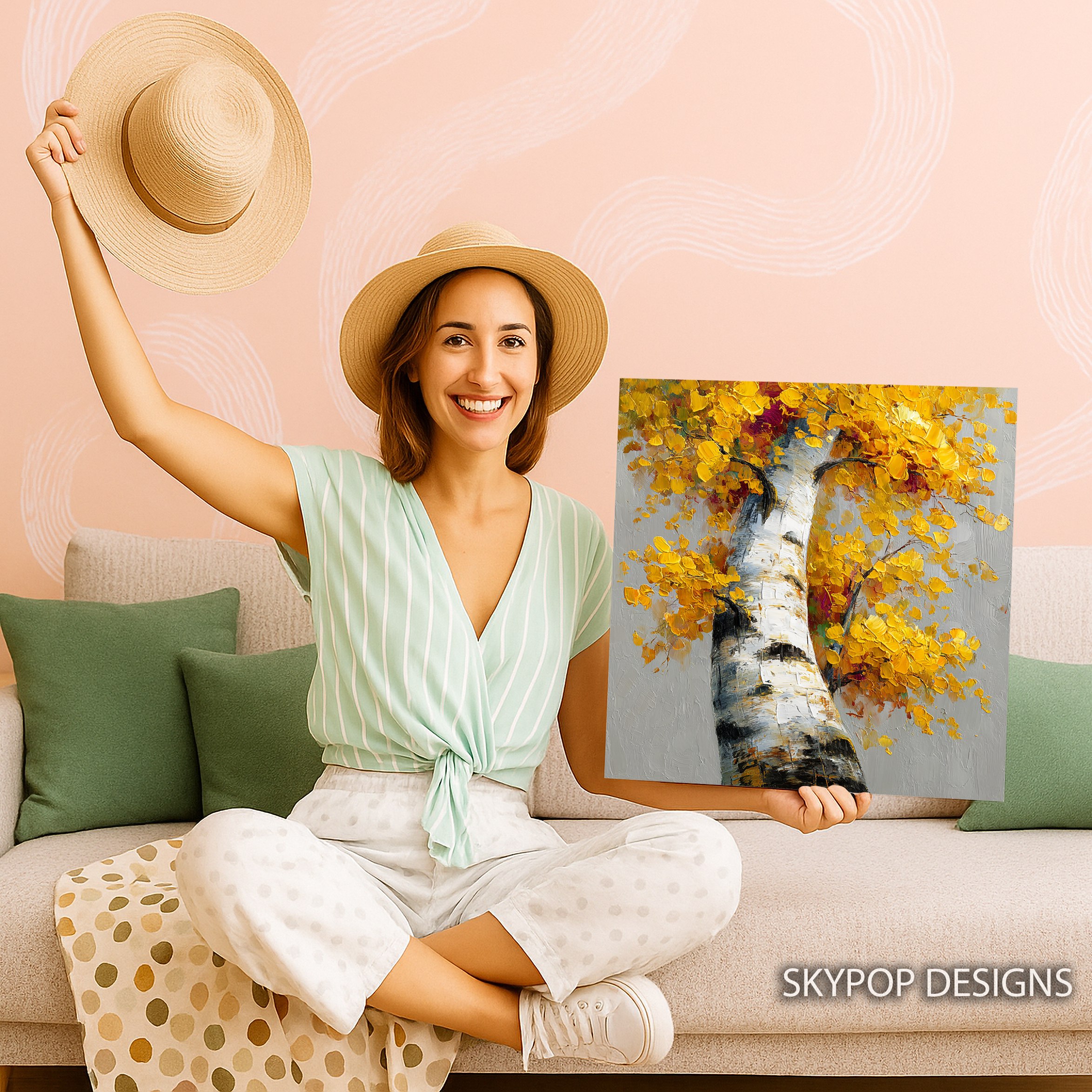 9.jpg Golden Birch Tree Art