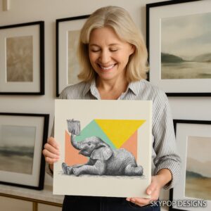 Elephant Reading Art