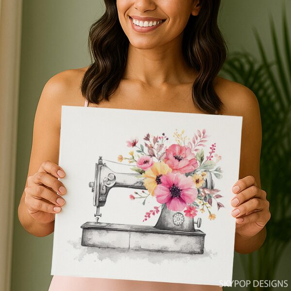 Blooming Sewing Machine Art