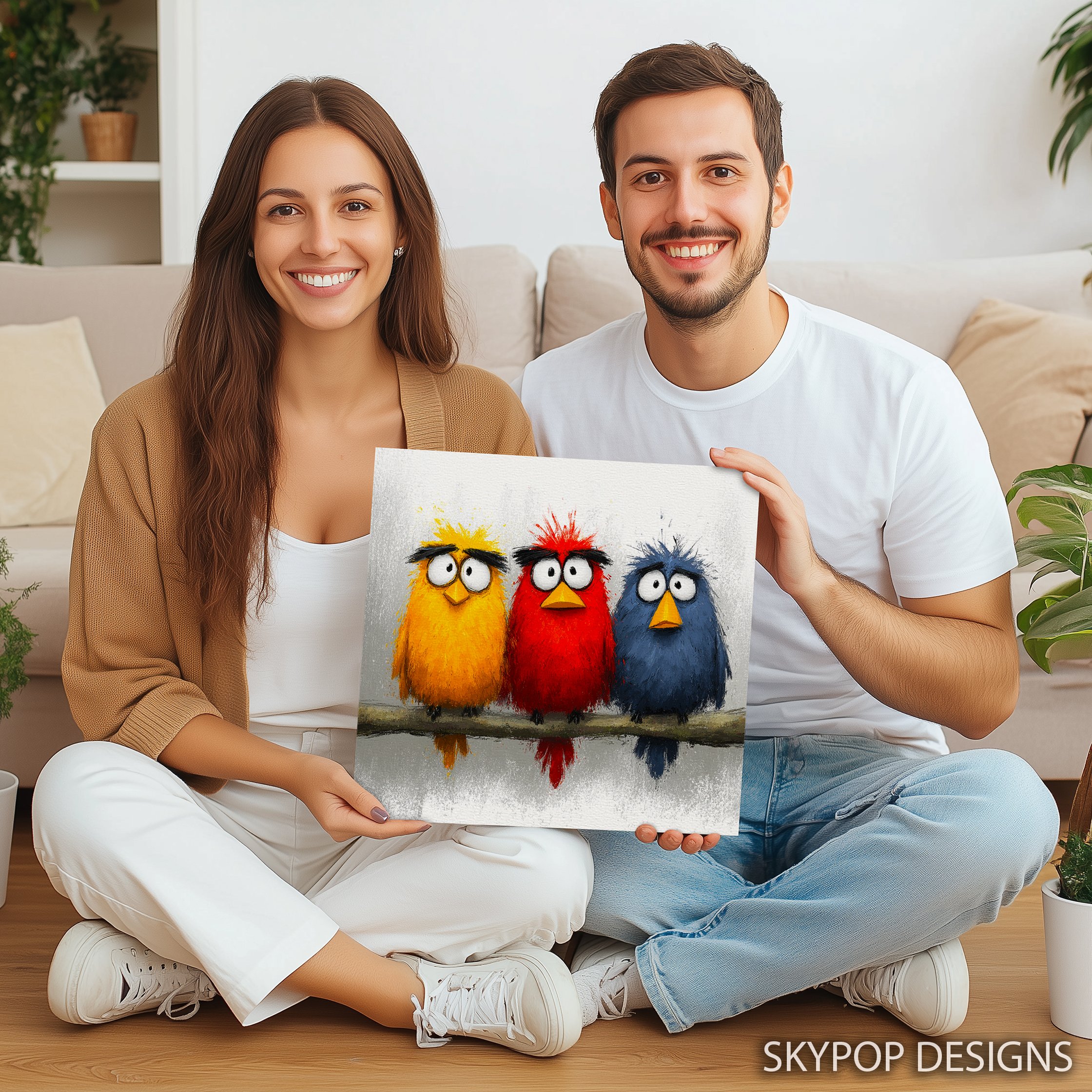 9.jpg Colorful Cartoon Birds Art