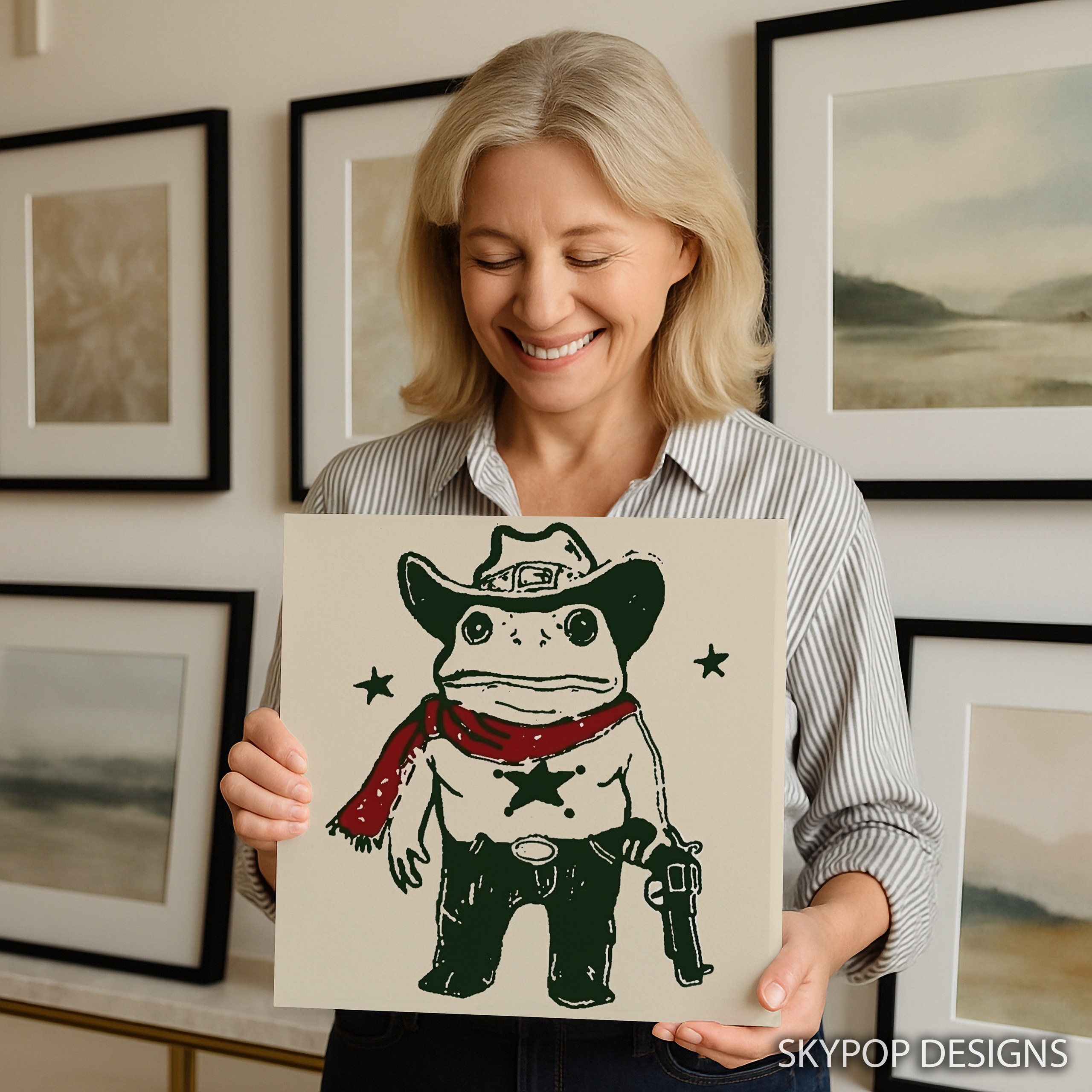 9.jpg Cowboy Frog Art