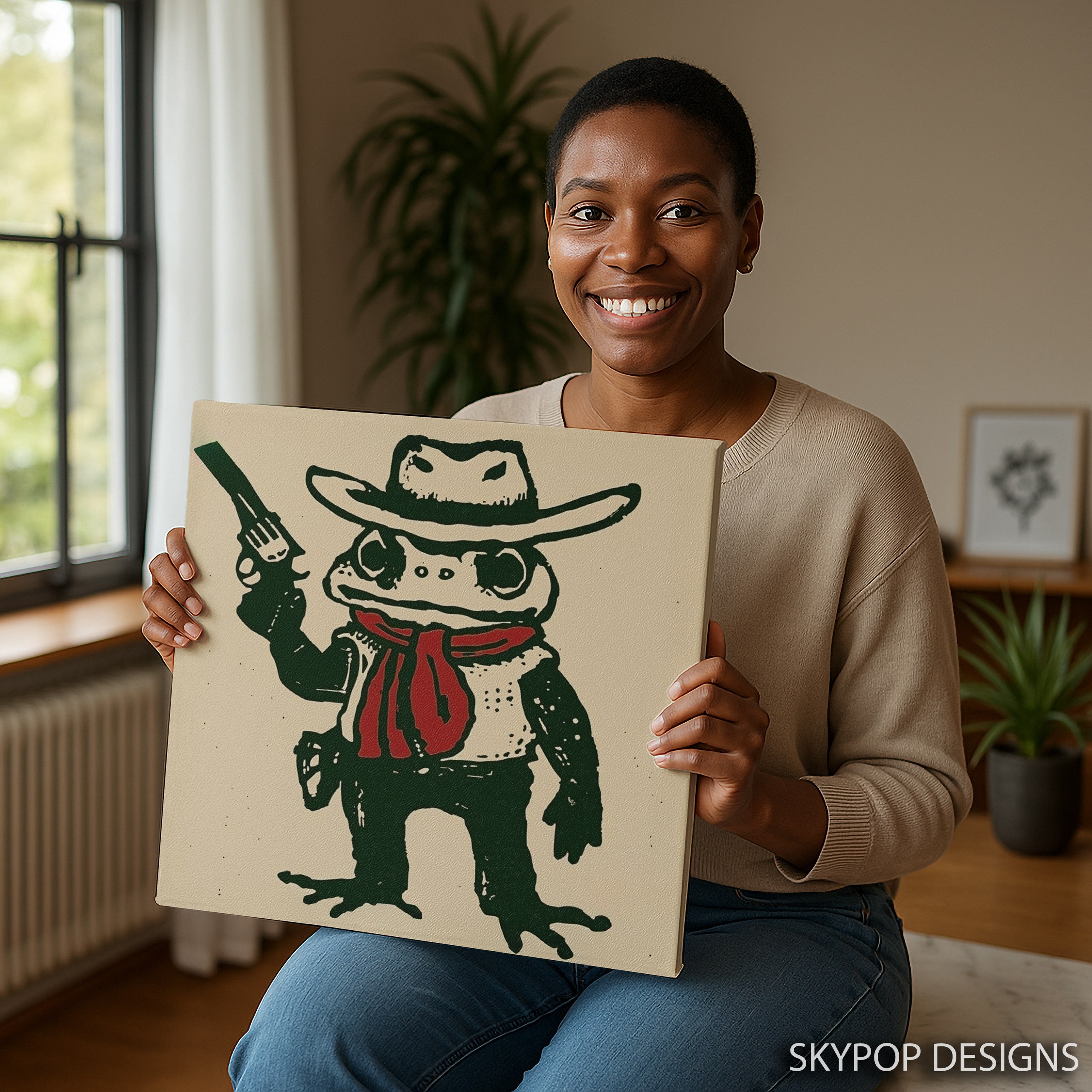 9.jpg Cowboy Frog Art