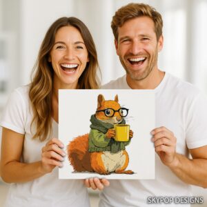 Squirrel Coffee Art