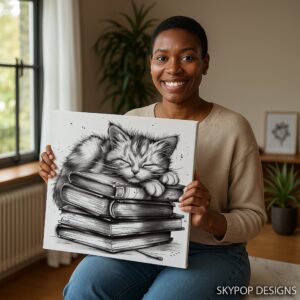 Cat Nap Book Art