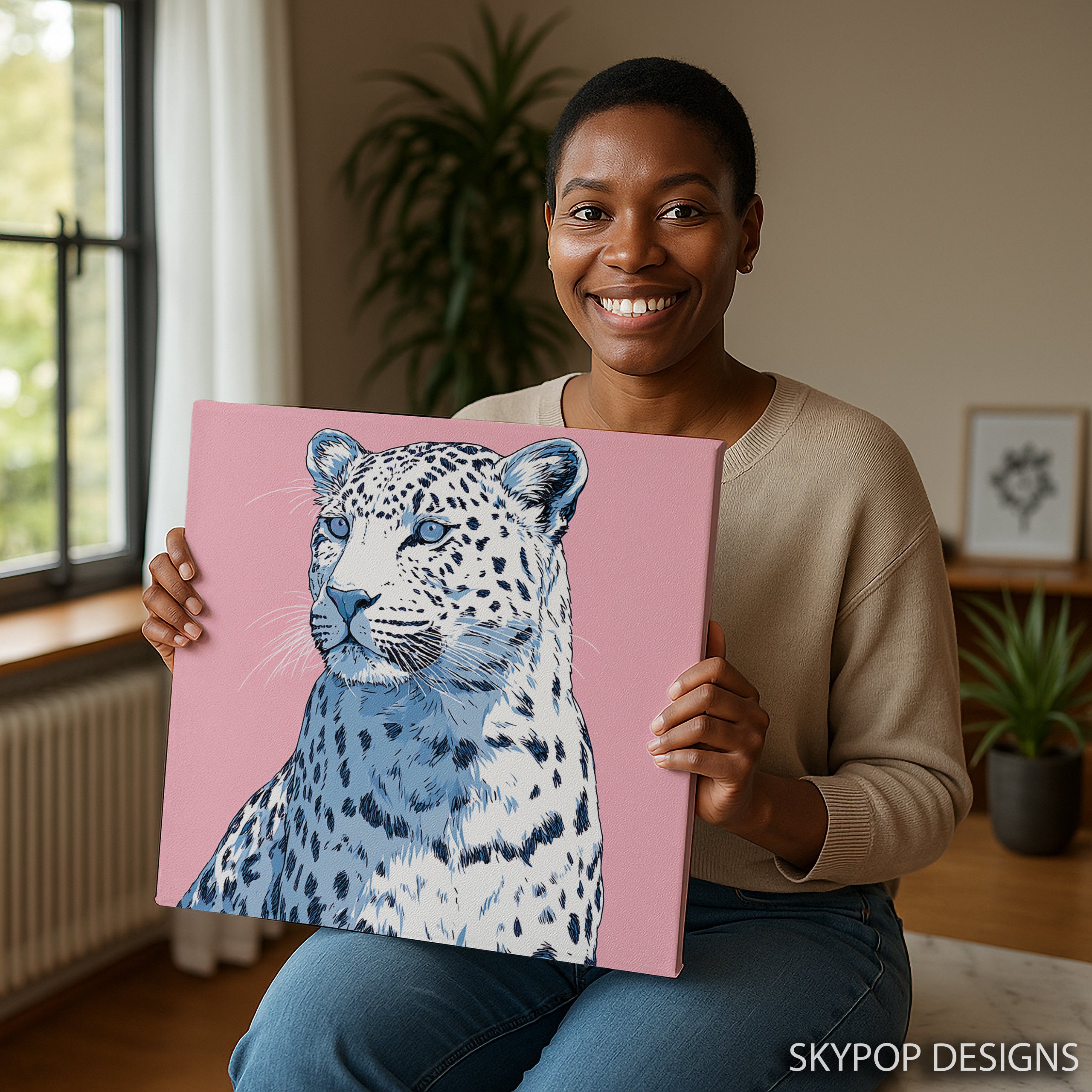 9.jpg Blue Leopard Art
