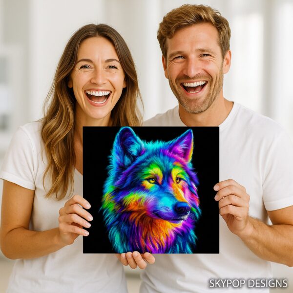 Colorful Wolf Art