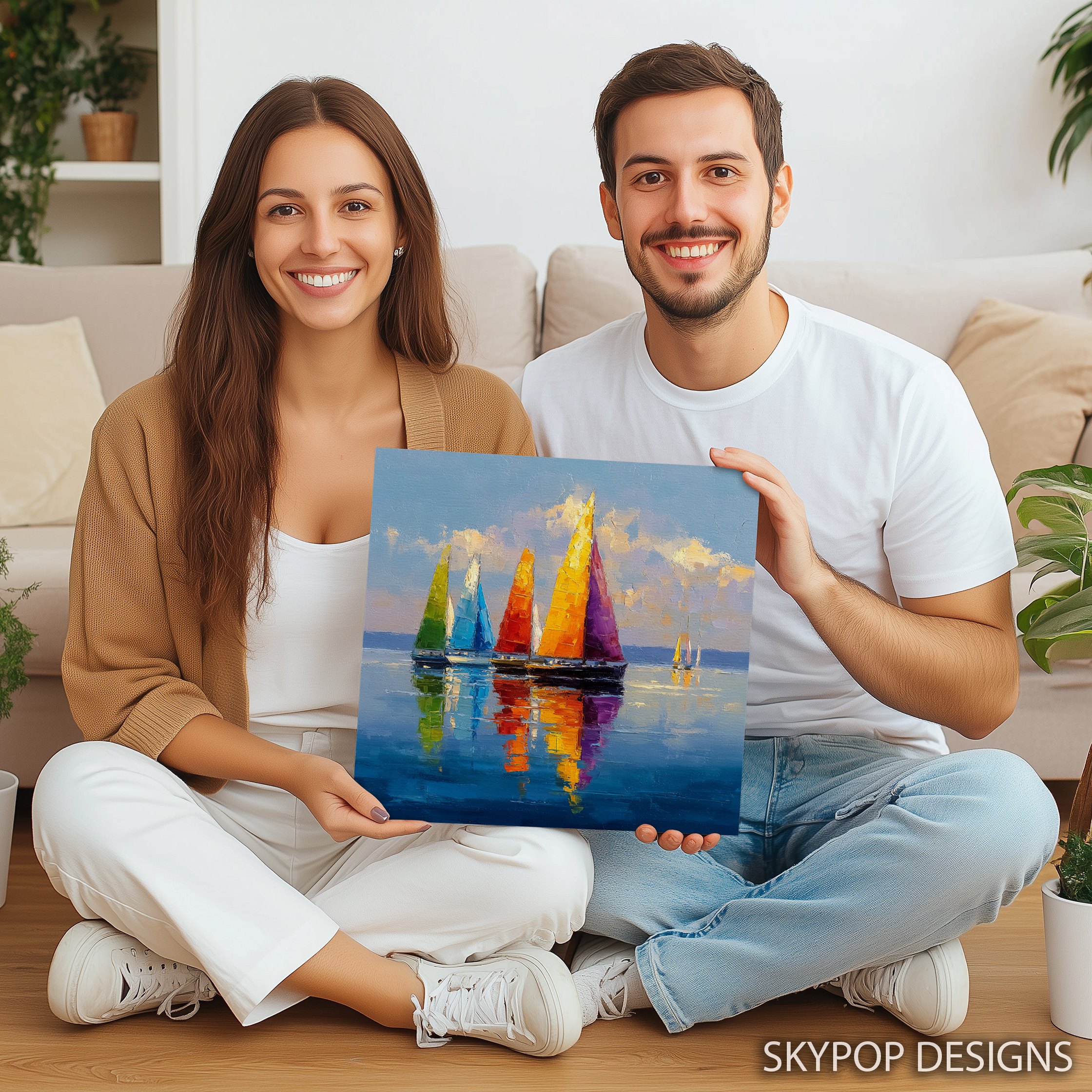 9.jpg Colorful Sailboats Art