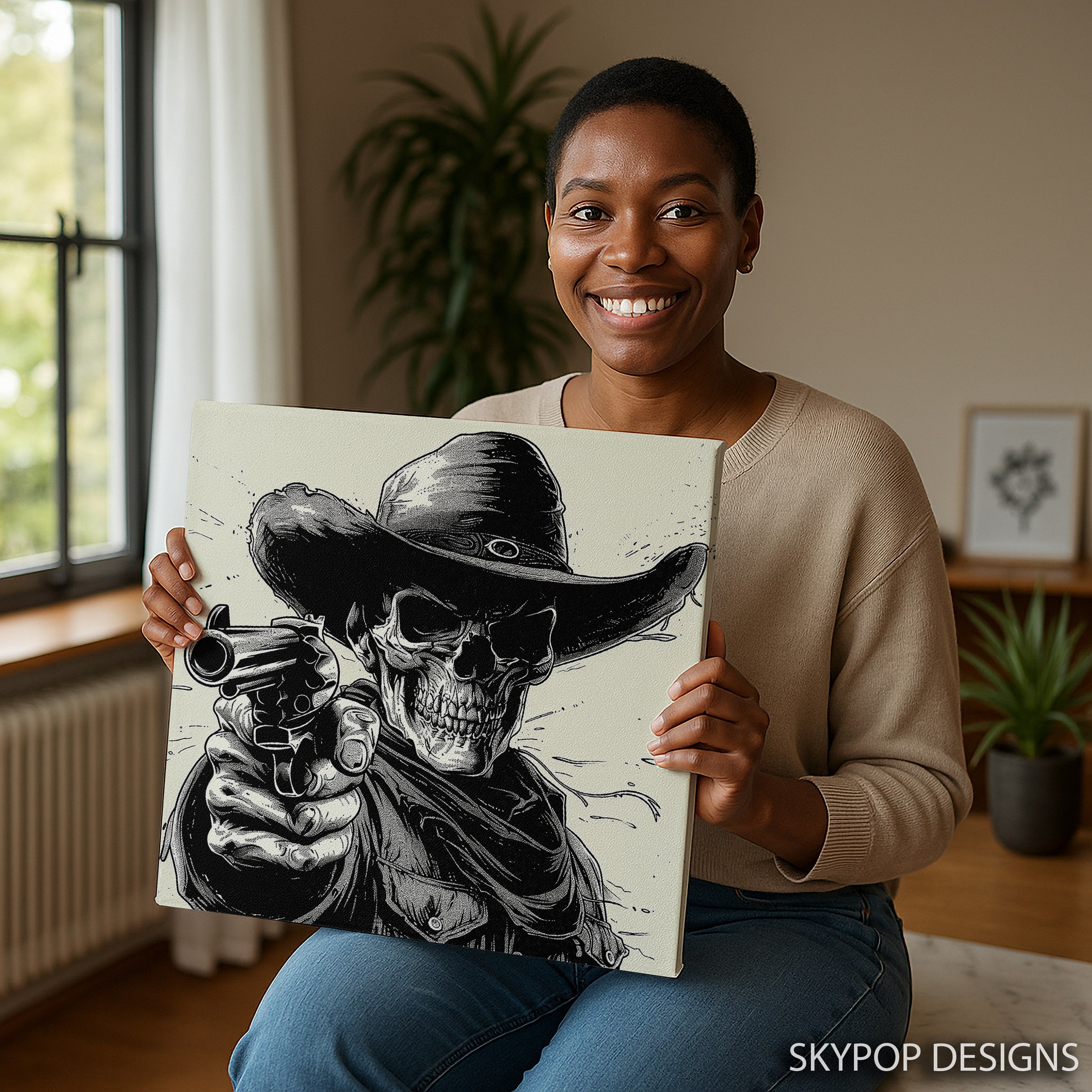 9.jpg Cowboy Skull Art