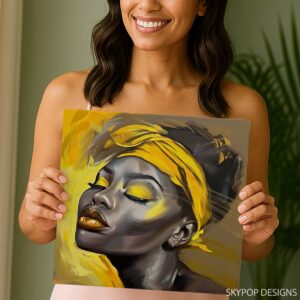 Golden Glow Portrait Art