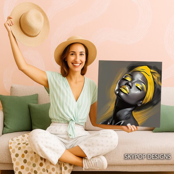 Golden Glow Portrait Art