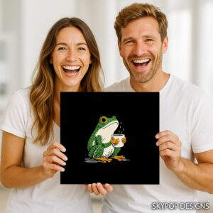Frog Coffee Art