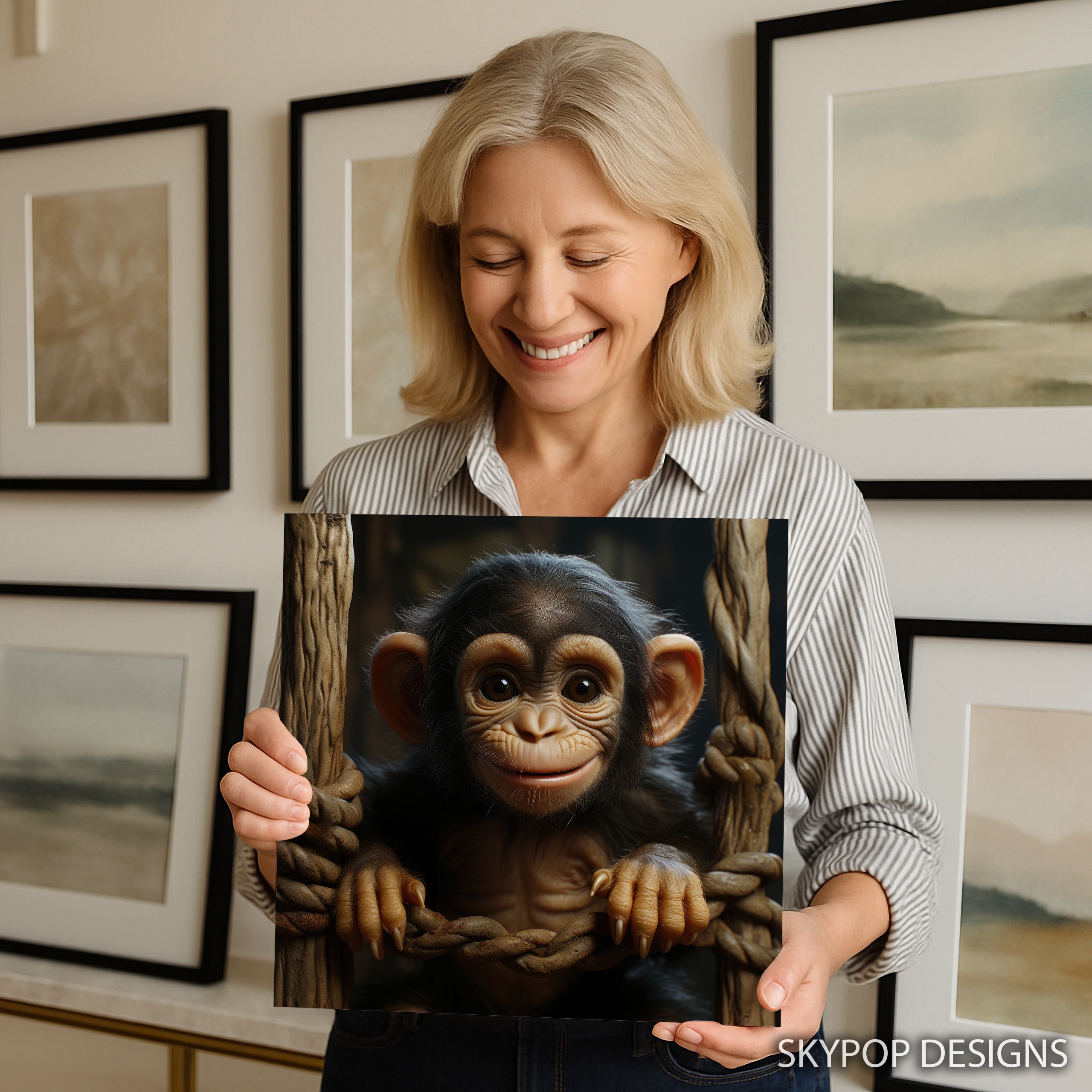 9.jpg Chimpanzee Art