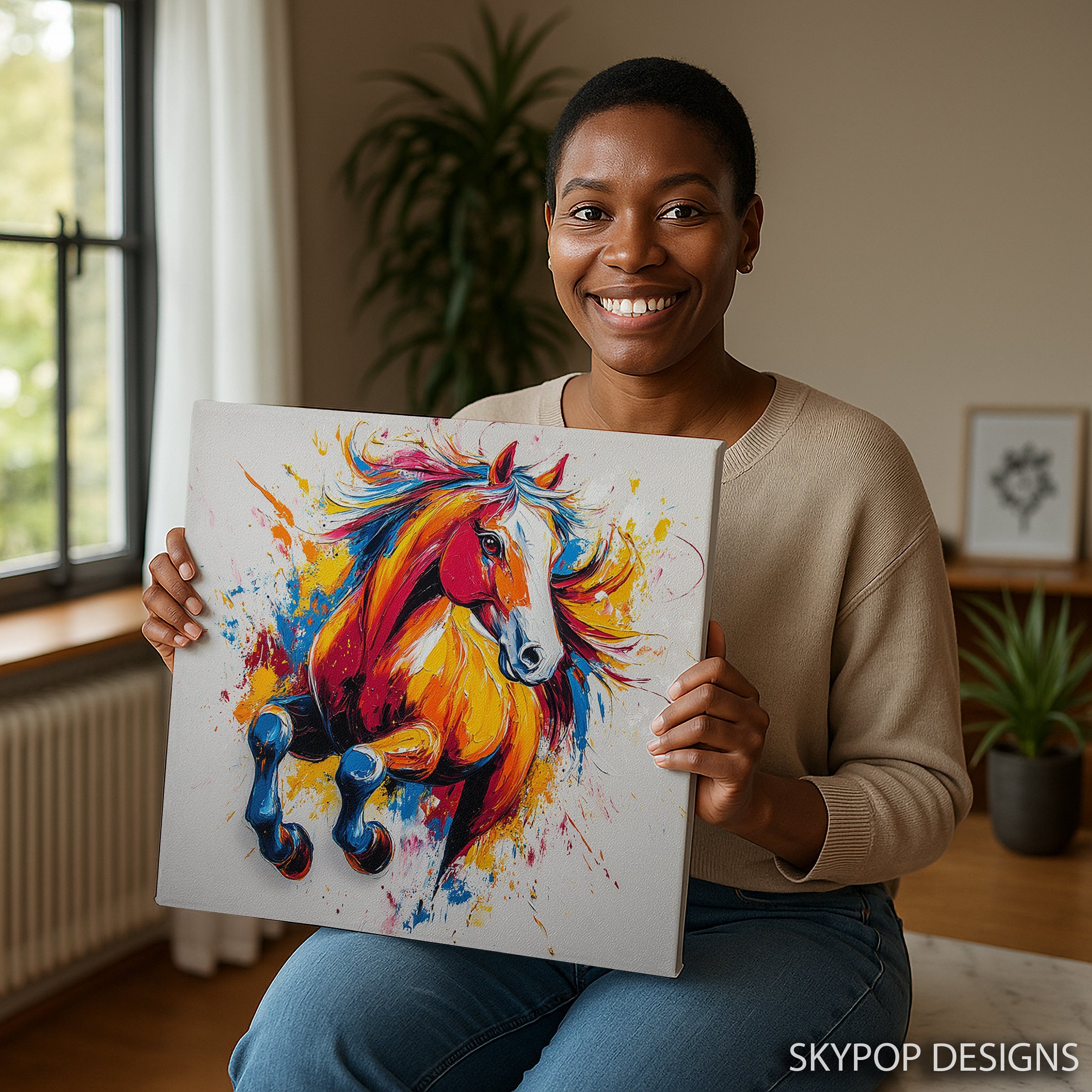 9.jpg Colorful Horse Art