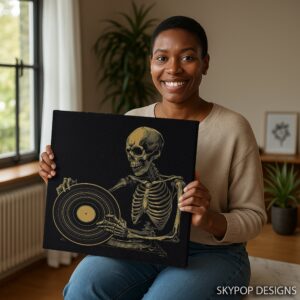 Skeleton DJ Art