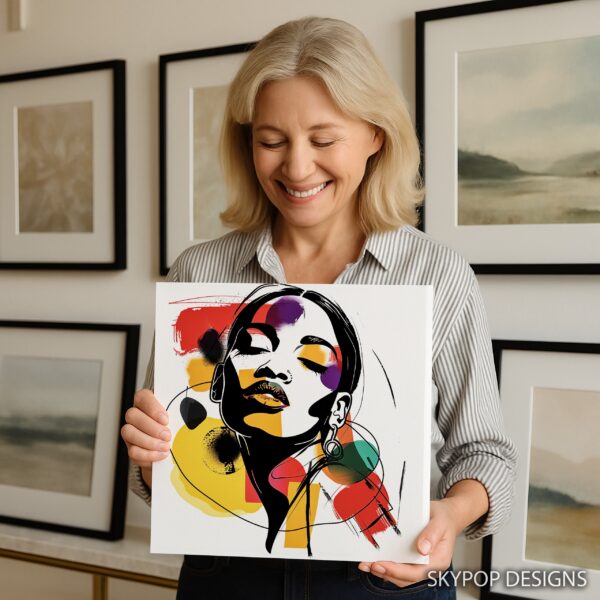 Vibrant Face Abstract Art