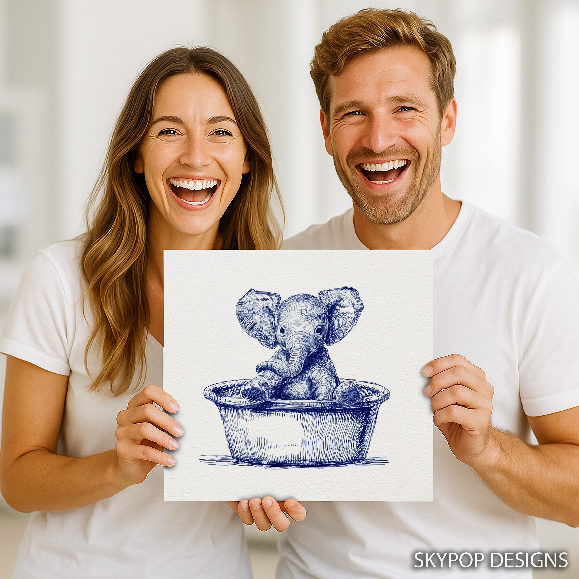 9.jpg Baby Elephant Art