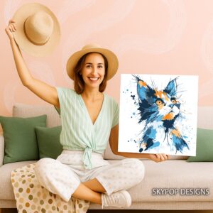 Cat Splatter Art