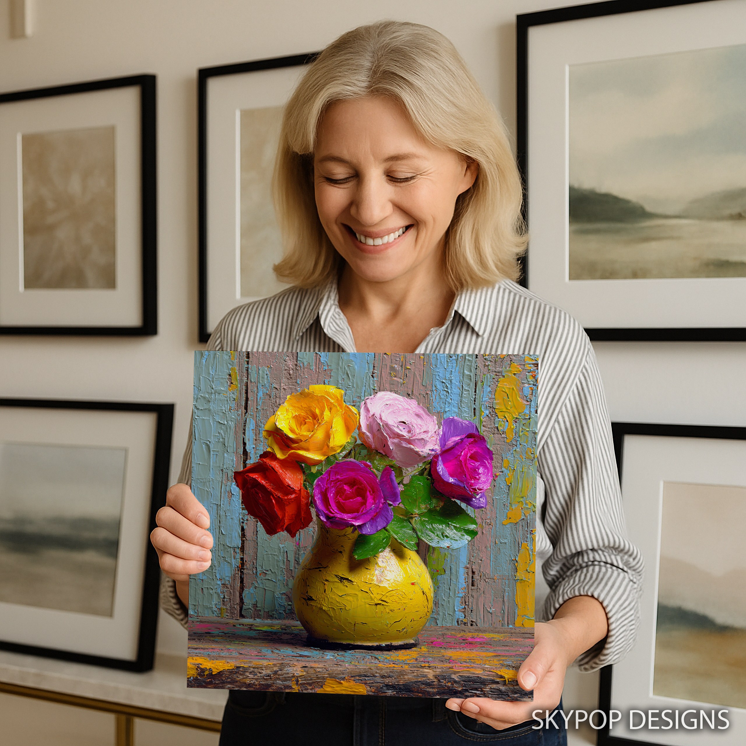 9.jpg Vibrant Roses Bouquet Art